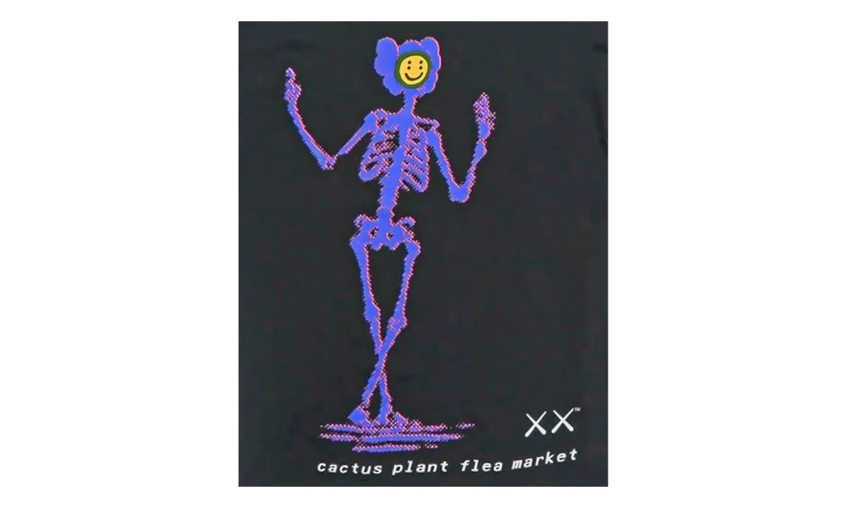 Kaws X Cactus Plant Flea Market Tee "Black" 2274 1FW210103XKS BLAC