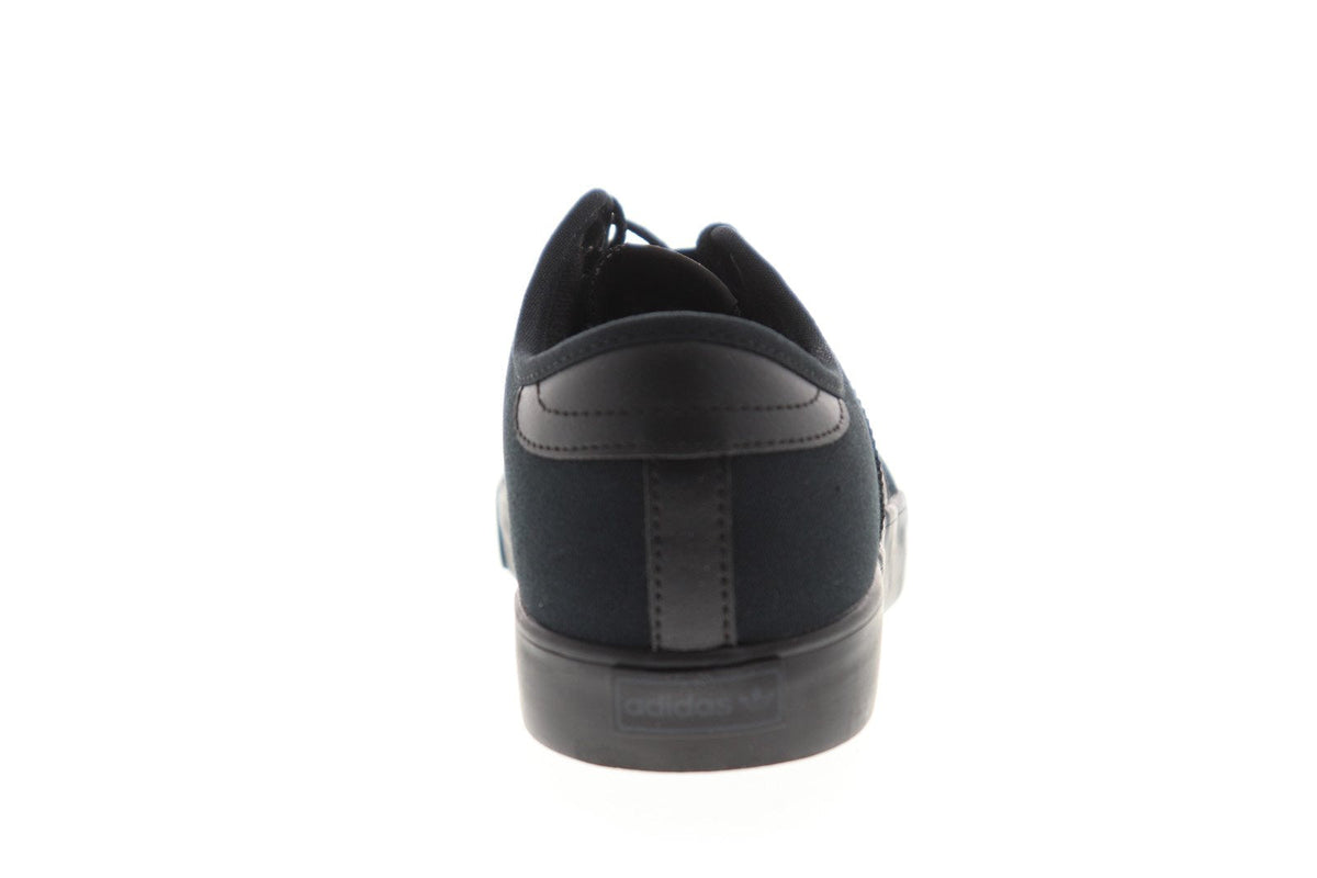 Seeley AQ8531 Mens Black Canvas Casual Low Top Lifestyle Sneakers Shoes