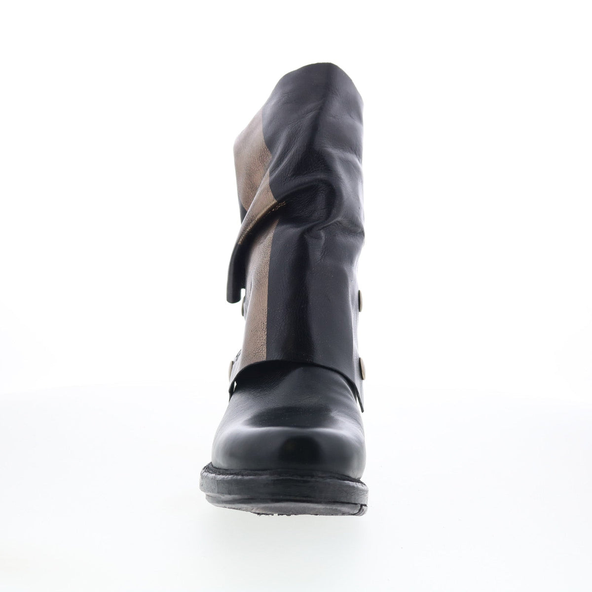 Atwell Womens Black Leather Zipper Casual Dress Boots