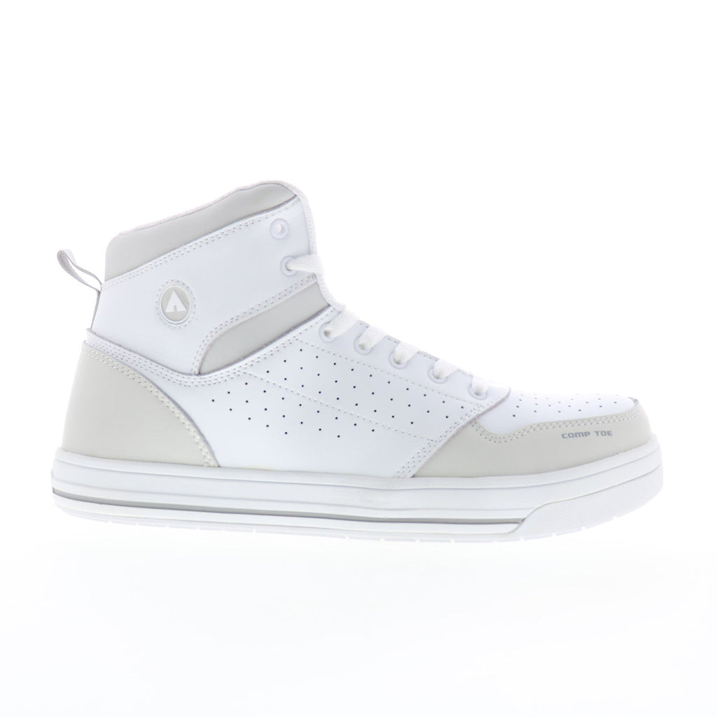 Airwalk Arena Mid Composite Toe EH SR Mens White Wide Work & Safety Shoes