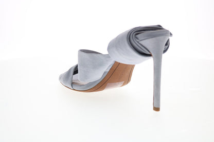 BCBG Max Azria Emma Kidsuede 34AZ123-MST Womens Gray Suede Strap Heels Shoes