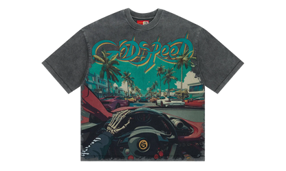 Power Steering T-Shirt "Grey Wash" GS175