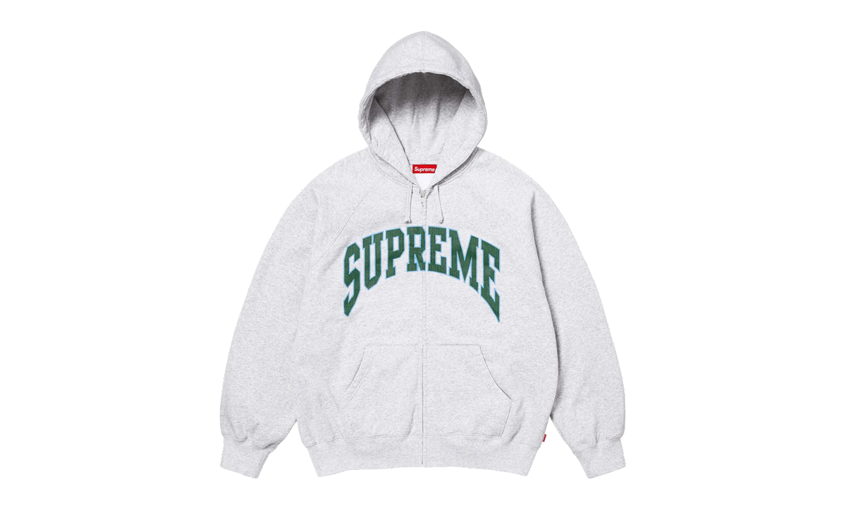 Cracked Raglan Zip Up Hooded Sweatshirt "SS26 - Grey" SU27506