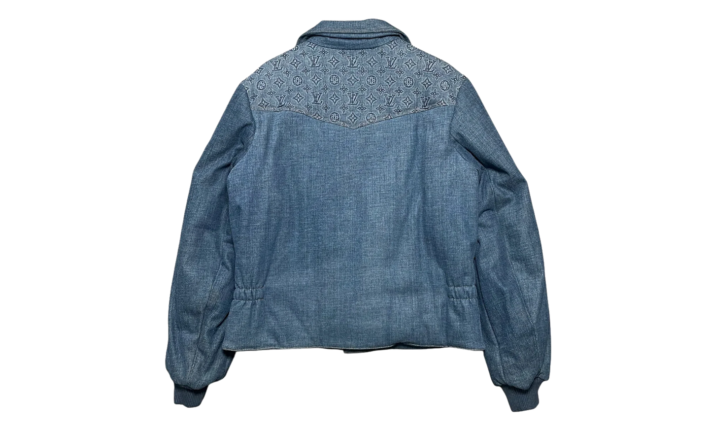 Monogram Padded Denim Jacket "Indigo" 1AATPO