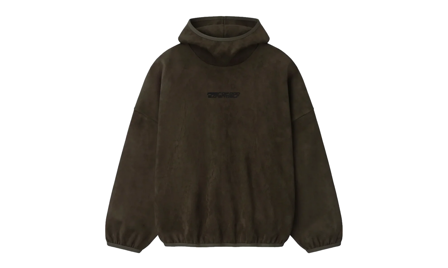 Suede Fleece Modern Hoodie "Brown" 192HO256943F