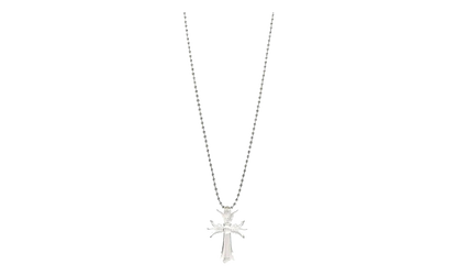 Silicone Cross Necklace "Clear" CHRM1043