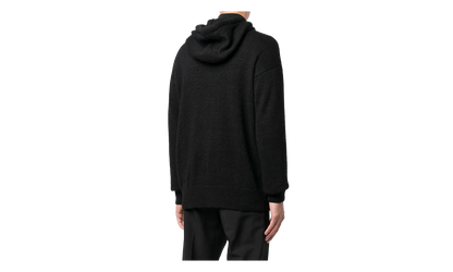 Logo-Intarsia Knitted Hooded Sweatshirt "Black" MON10