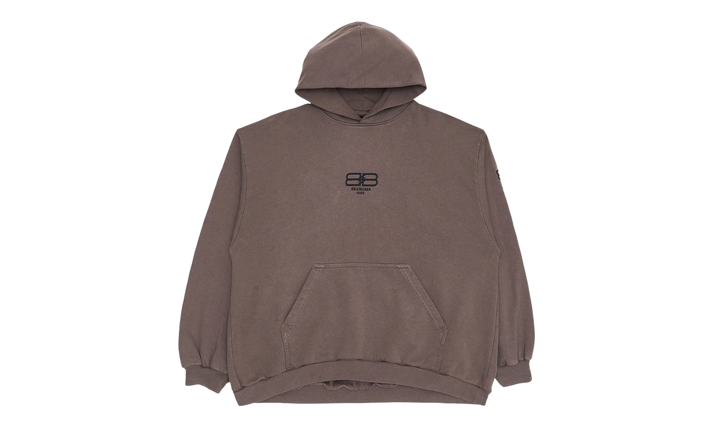 BB Paris Icon Embroidered Oversized Hoodie "Dusk Grey" 570811 TMVG6 9642