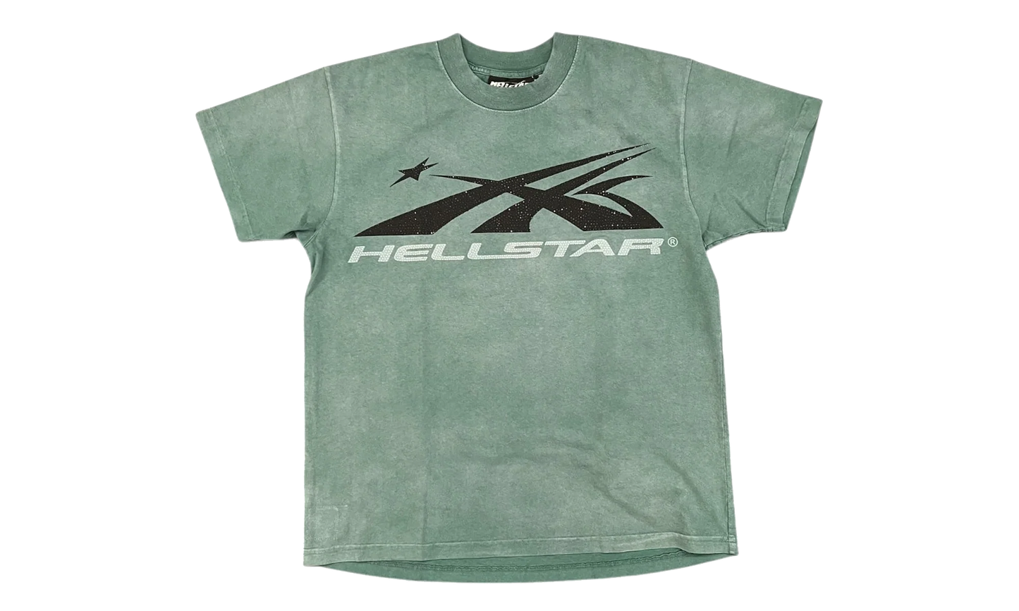 Classic Logo Rhinestones T-Shirt "Green" HSR284