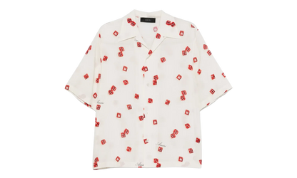 Dice Bowling Shirt "Alabaster Red Black" AMSTCA1093 271