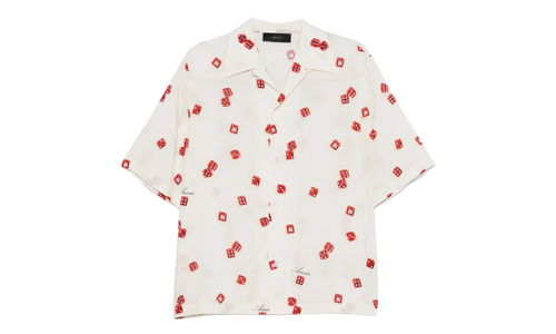 Dice Bowling Shirt "Alabaster Red Black" AMSTCA1093 271