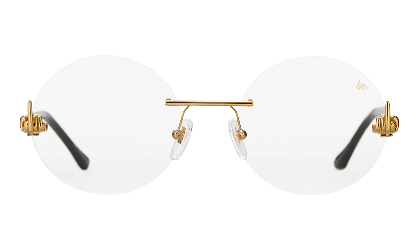 508 Rimless Drill Mount F.U. Edition 24KT "Yellow Gold / Black / Clear" DMMF2 0001 20T3