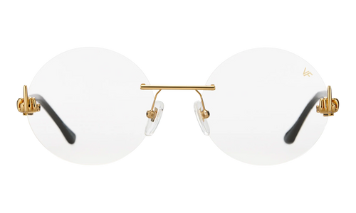 508 Rimless Drill Mount F.U. Edition 24KT "Yellow Gold / Black / Clear" DMMF2 0001 20T3