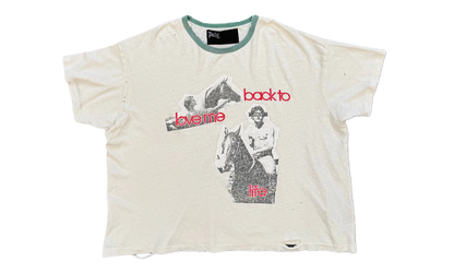 Back To Life Ringer Tee "White" 2U005Q1010VWT