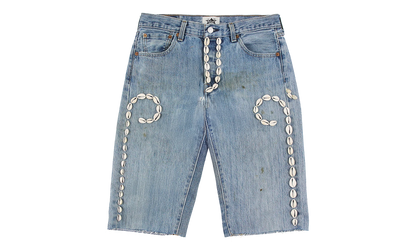 Cowrie Shell Denim Shorts "Medium Wash" BAR17