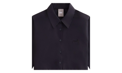 Nylon Faille Cropped Button Down "Black" khw030333 001