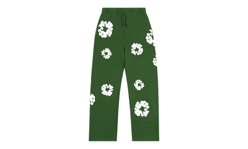 Cotton Wreath Open Hem Sweatpants "Green" DT414