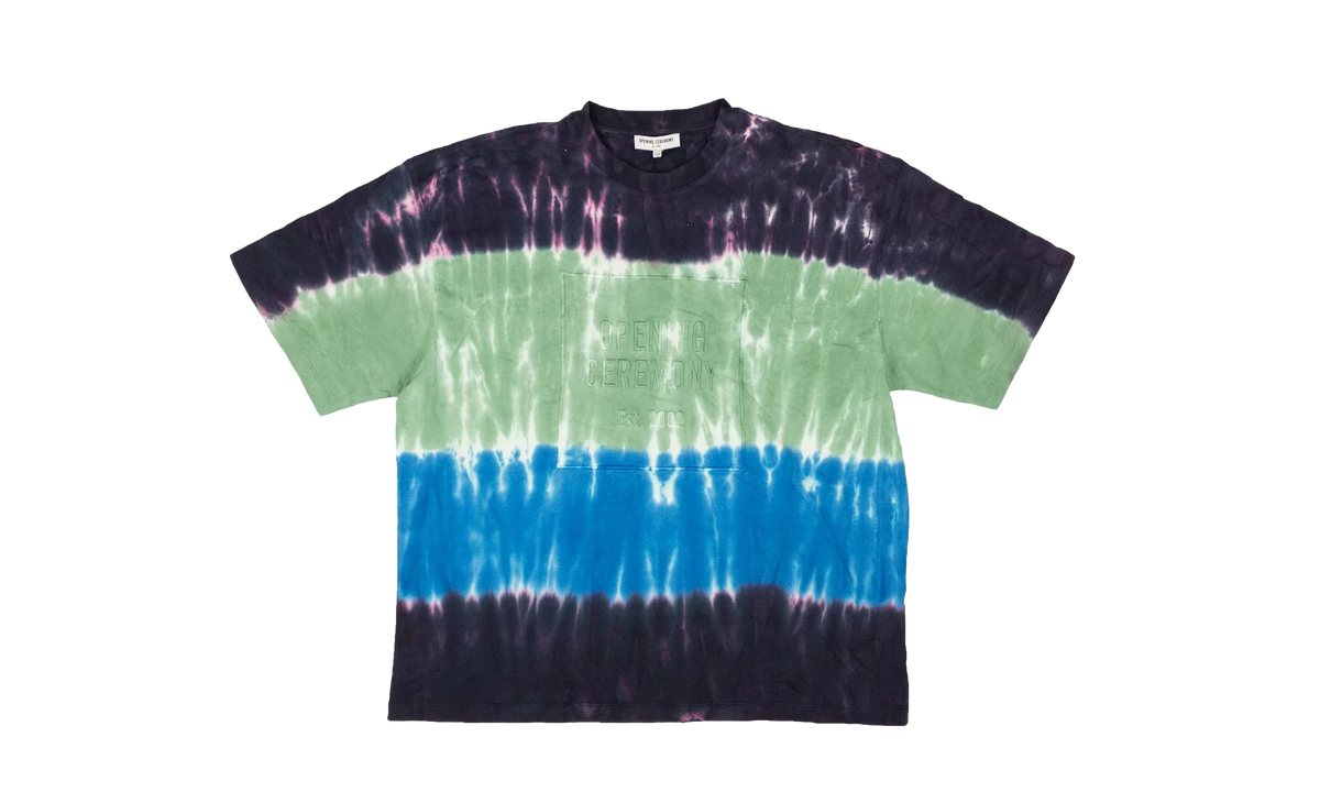 S/S Unisex Tie Dye Box Logo Tee "Clementine" 95 OCY 1088