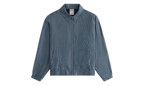 Gesa Monogram Silk Coach Jacket "Navy" khw010114 336