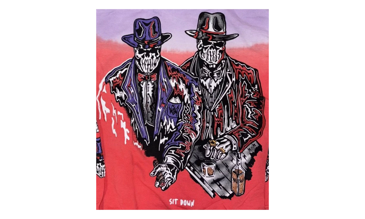 Sit Down Hoodie "Purple / Red" WL013