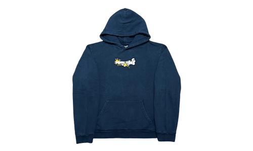 Embroidered Floral Logo Hoodie "Navy" DT282