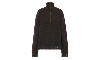 Wool Quarter-Zip Sweater WMNS "Brown" S51HL0040M13227143F