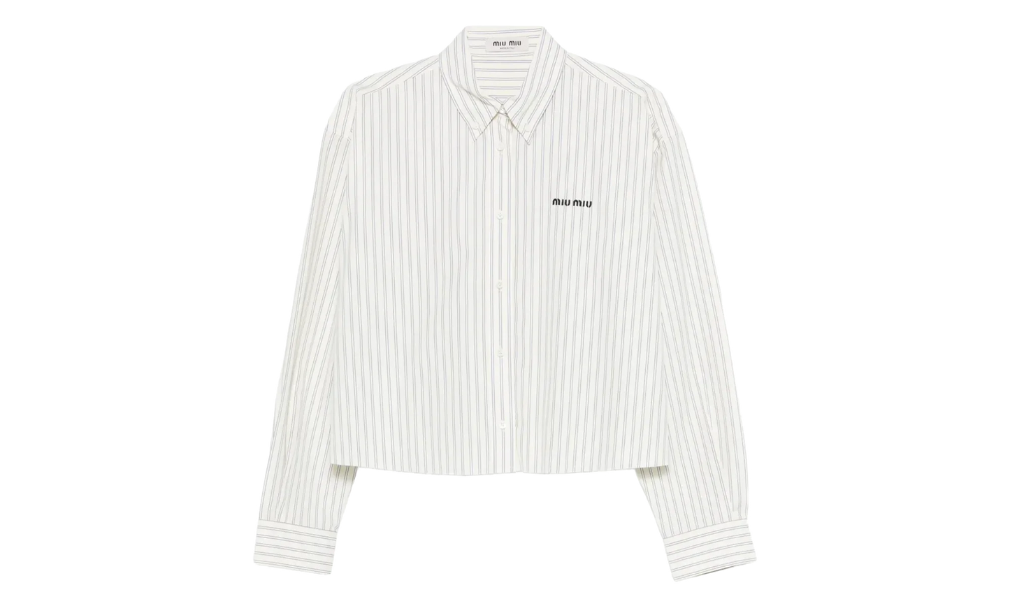 Striped Poplin Shirt WMNS "Cream" MK1659 180U F0061