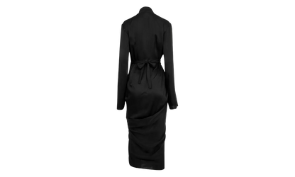Charmeuse Wrap Dress WMNS "Black" RP02E4560 SCH 09