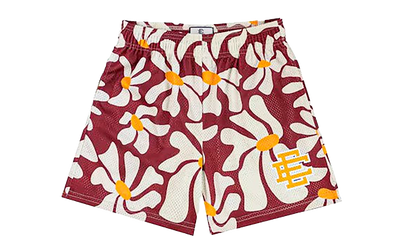 EE Basic Shorts "Red Daisies / Yellow" EE230