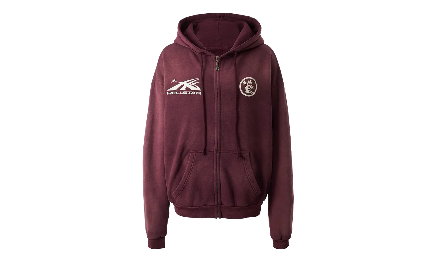 HS Logo Zip Up Hoodie "Burgundy" HSR122