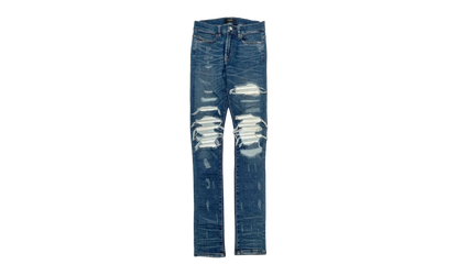MX1 White Leather Patchwork Jeans "Classic Indigo (2017)" AMLPWJCI2017