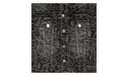 Line Camo Jacquard 13oz Denim Jacket "Grey" 001LJK801326M