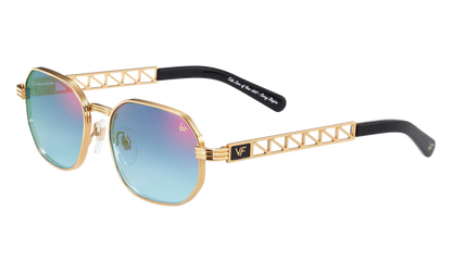 Hustler Jacques Cartier Edition 24KT "Yellow Gold / Royal Blue Two-Tone Multi Flash" JCHU2 0005 11C3