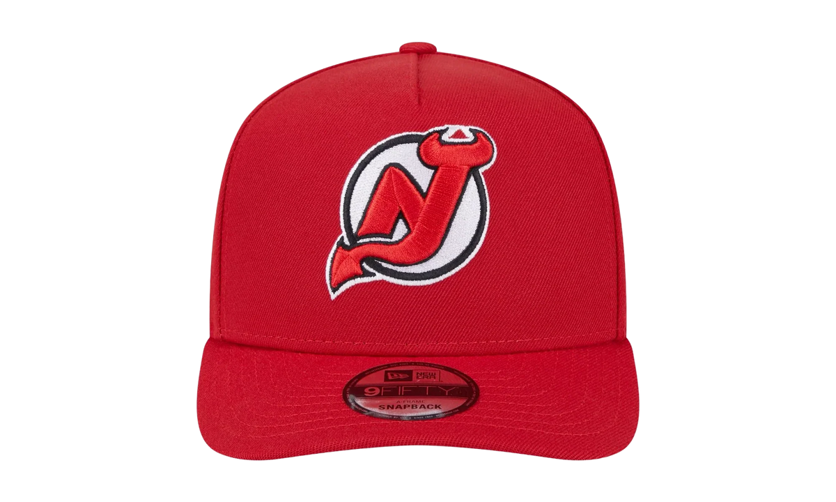9FIFTY New Jersey Devils A Frame Snapback Hat "Red" NE172
