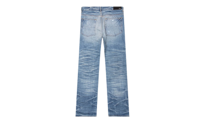Pleated Denim Straight MX1 Jeans "Honeycomb Indigo" AMDNGH1087 HONE