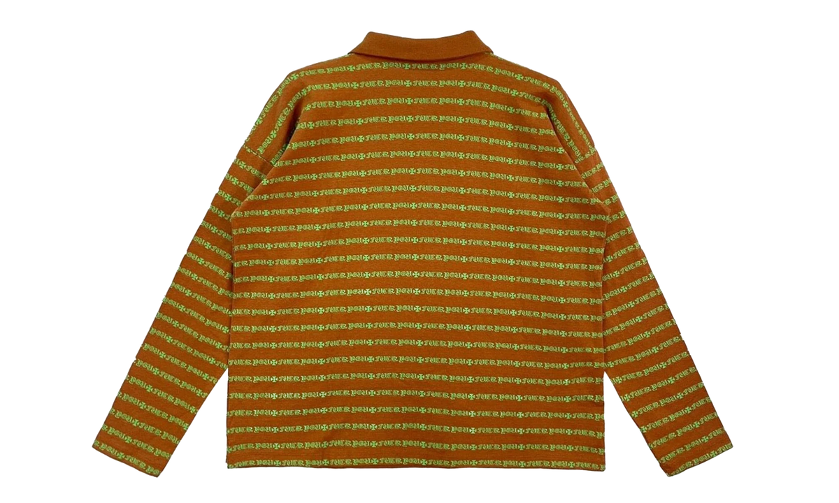 Matty Boy Stripe Long Sleeve Polo "Brown / Green" CHRM0840