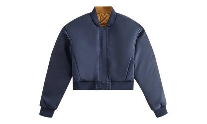 Landry Cropped Satin Bomber Jacket WMNS "Navy" KITH119
