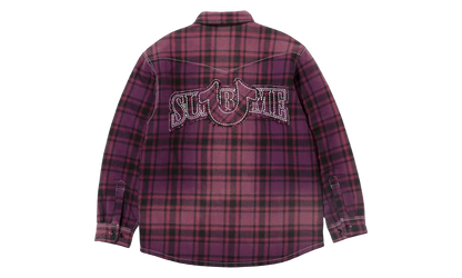 True Religion Quilted Lined Plaid Flannel Jacket "FW25 - Purple" SU27248