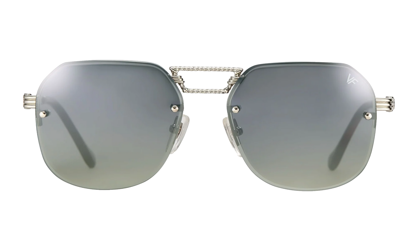 CEO Bevel Rimless Drill Mount 18KT "White Gold / Pastel Gray Gradient Flash Silver" DMCE2 0007 48B1