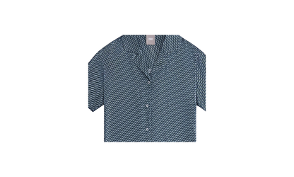 Elena Monogram Silk Camp Shirt WMNS "Navy" khw030292 336