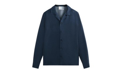 Monogram Silk Long-Sleeve Thompson Camp Shirt "Nocturnal" KHM031515 413