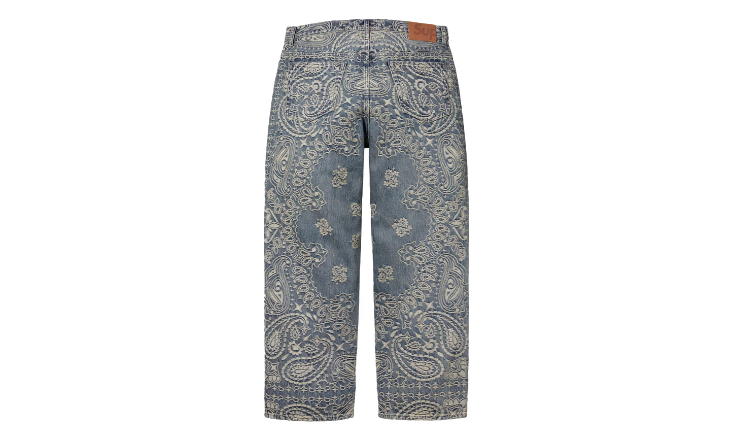 Bandana Jacquard Baggy Jean "SS25 - Blue" SU25290