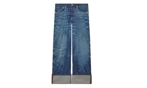 Turn Up Wide Fit Jeans "Stone Blue" FF65DP4216I7DY