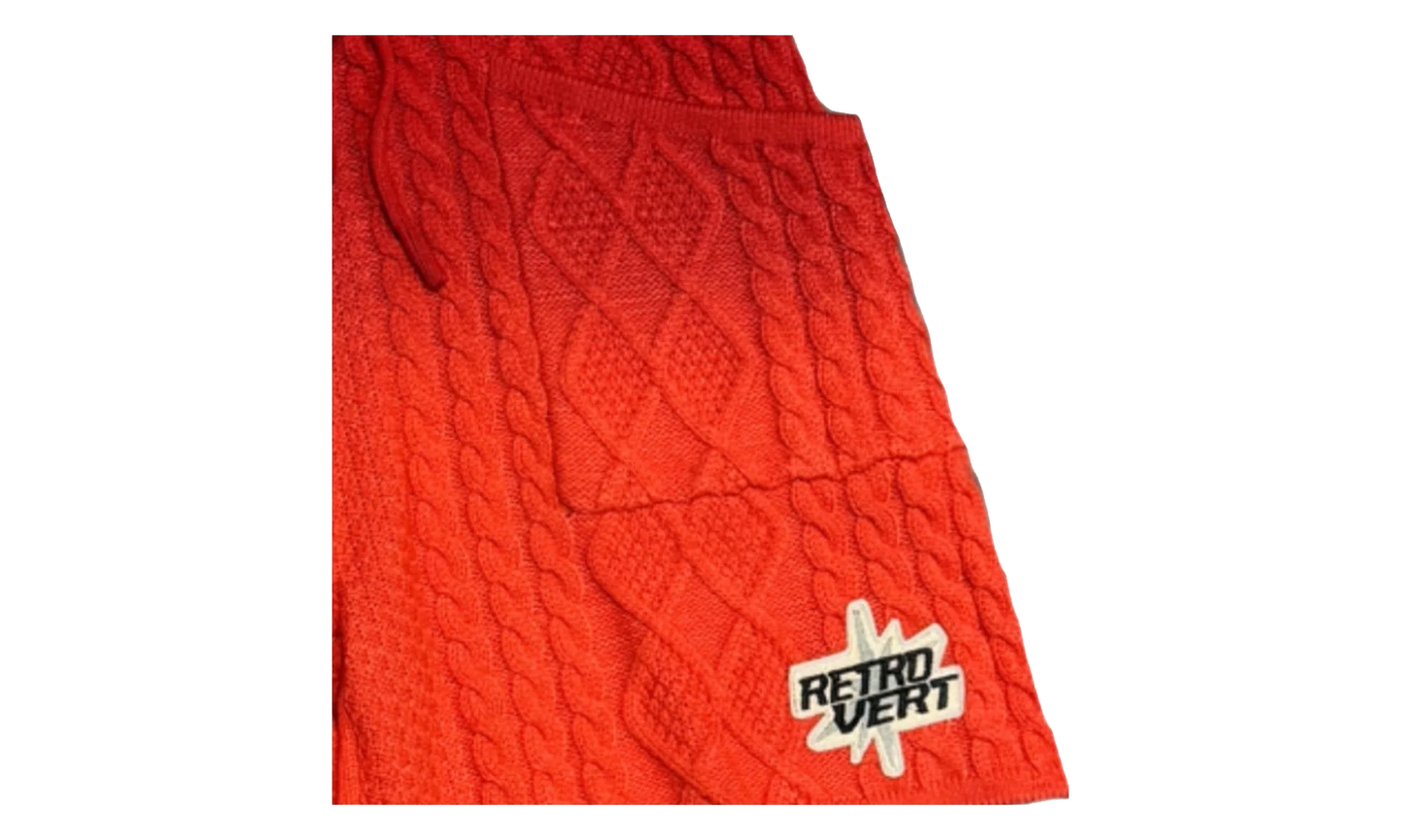 GRADIENT KNITTED SHORTS "RED" RV GRADKNIT R
