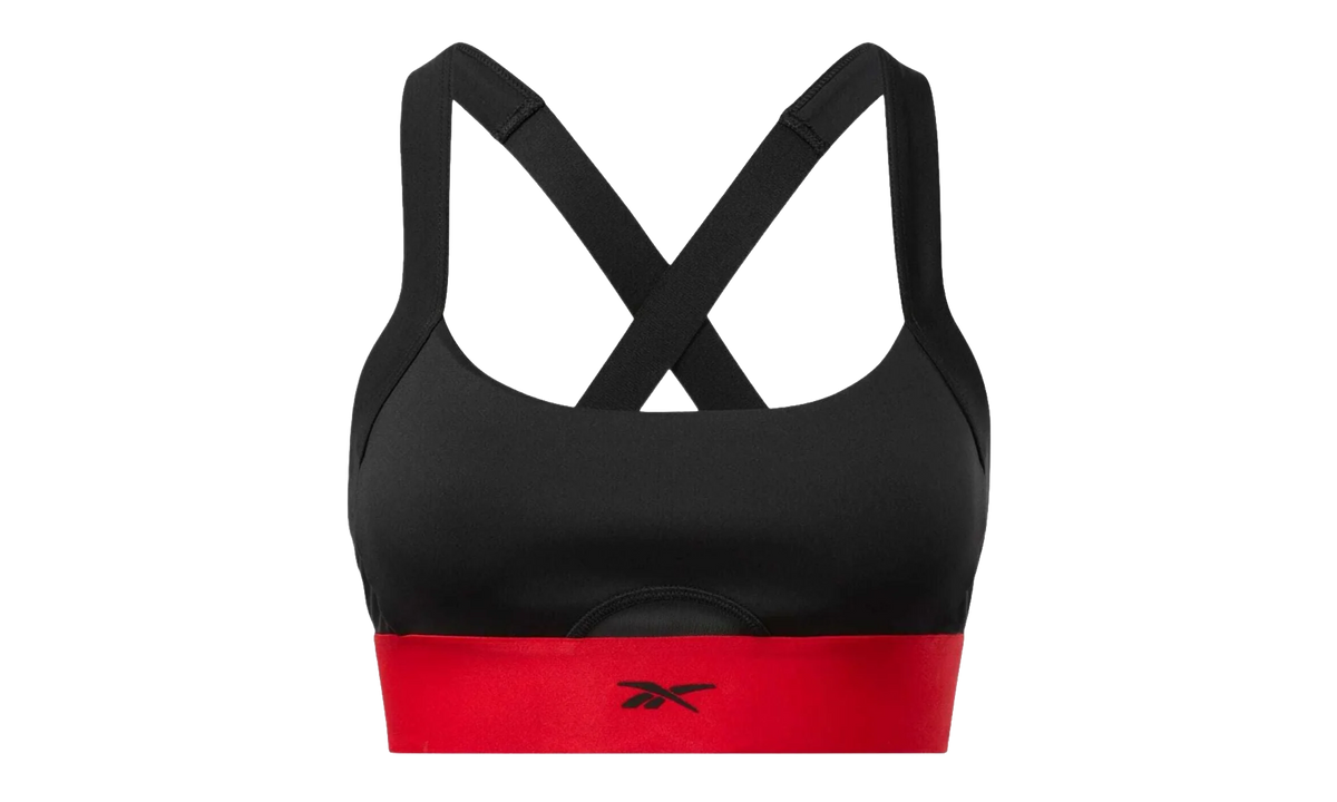 Cardi B Workout Bra WMNS "Black / Red" H48421