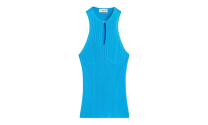 SILK KNIT HALTER TOP "Blue" RW TO0015 K004 P24 220
