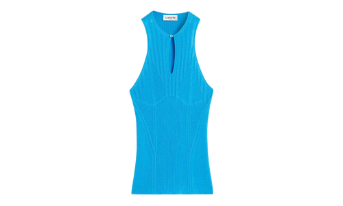 SILK KNIT HALTER TOP "Blue" RW TO0015 K004 P24 220
