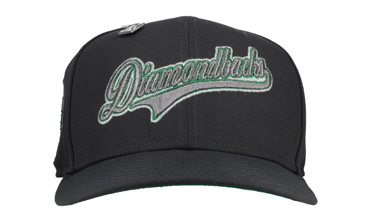 59FIFTY Arizona Diamondbacks Script 25th Anniversary Fitted Hat "Graphite Metallic" 123451299553