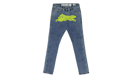 Neon Lime Jean "Medium Blue Wash" 411 8102 MEDI