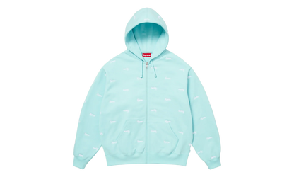Repeat Script Zip Up Hoodie "FW25 - Aqua" SU27084